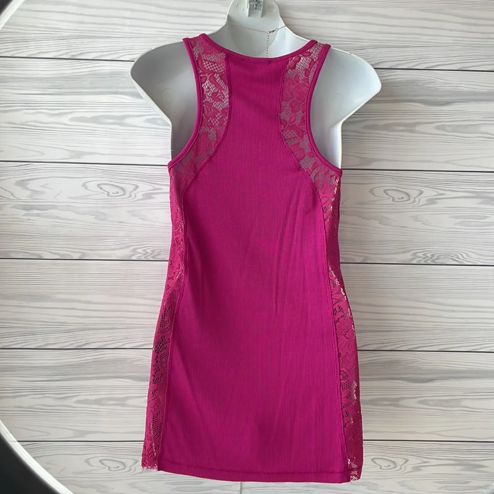 Bebe Lace & Rhinestone Racerback Tank - Picture 2 of 6